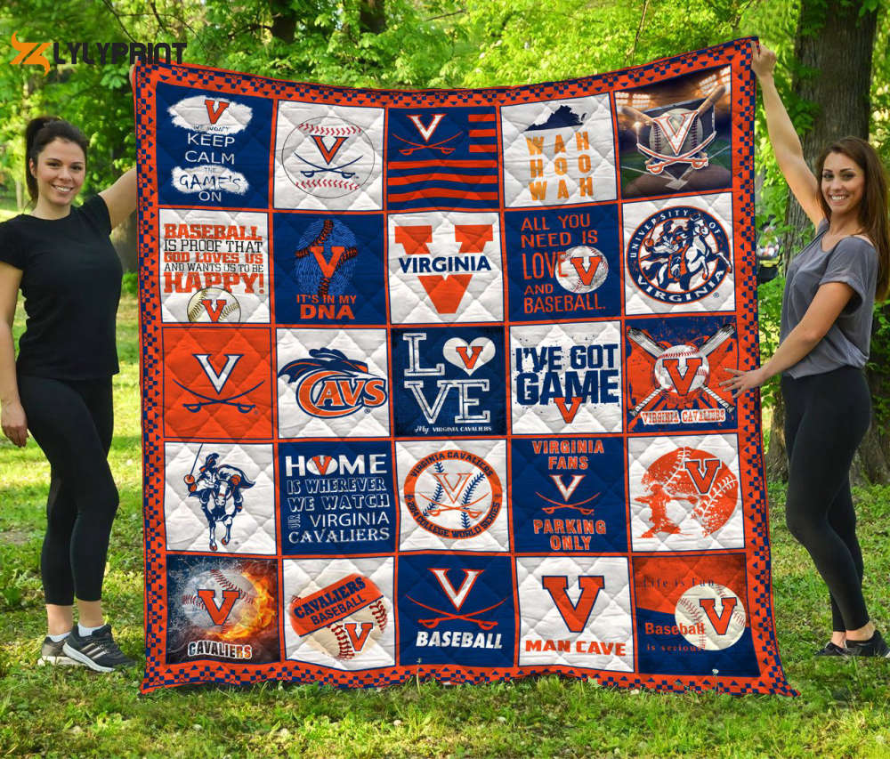 virginia cavalier 2 quilt blanket for fans home decor gift 1