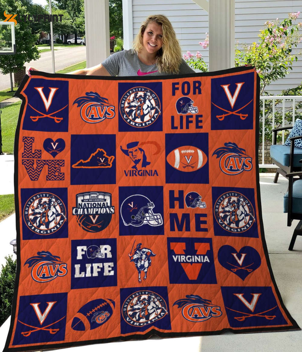 virginia cavalier quilt blanket 3d