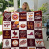 virginia tech hokies quilt blanket for fans home decor gift