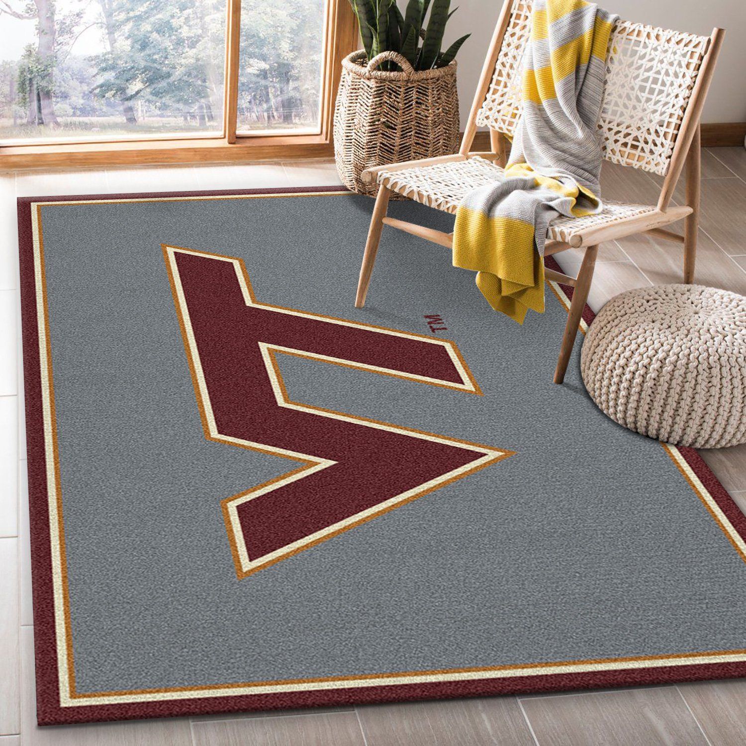 virginia tech hokies rug custom size and printing 0