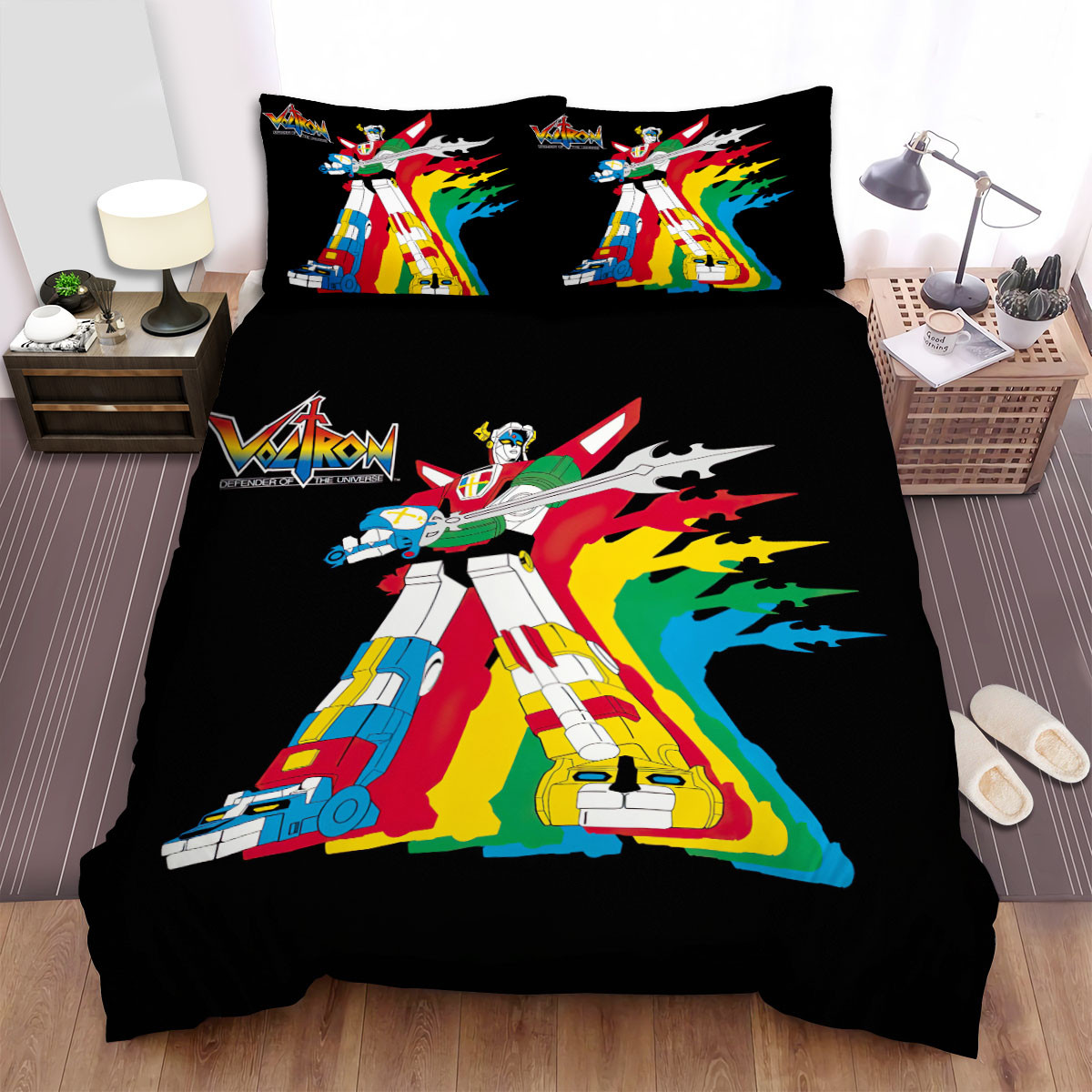 voltron robot colored shadows duvet cover bedroom sets comfortable bedding sets vwpbk