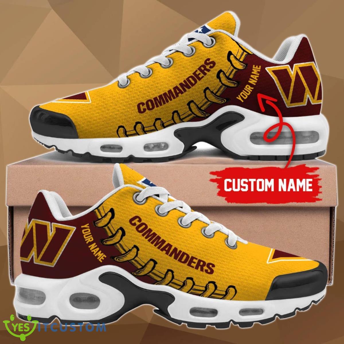 washington commanders air cushion sports shoes custom name for fans