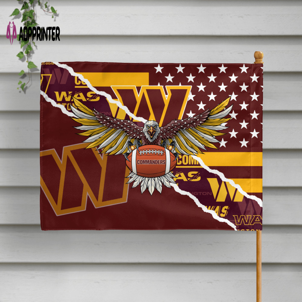 washington commanders american landscape house flag