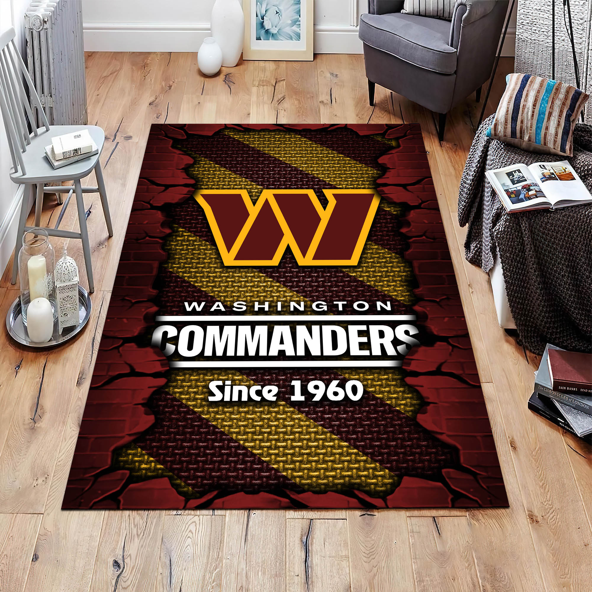 washington commanders living room rug football team living room rug football fan gifts ehivm 54132 fntim