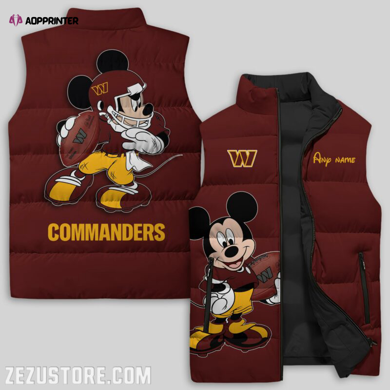 washington commanders nfl sleeveless puffer jacket custom for fans gifts 18