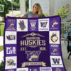 washington huskies 2 quilt blanket for fans home decor gift 1 1