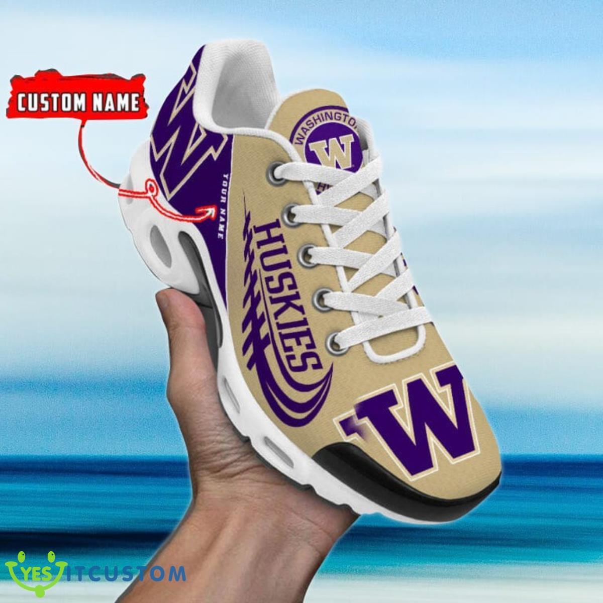 washington huskies custom name air cushion sports shoes