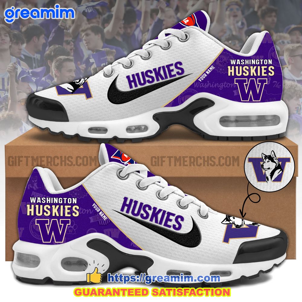 washington huskies custom nike air max plus shoes 1 DaL9E