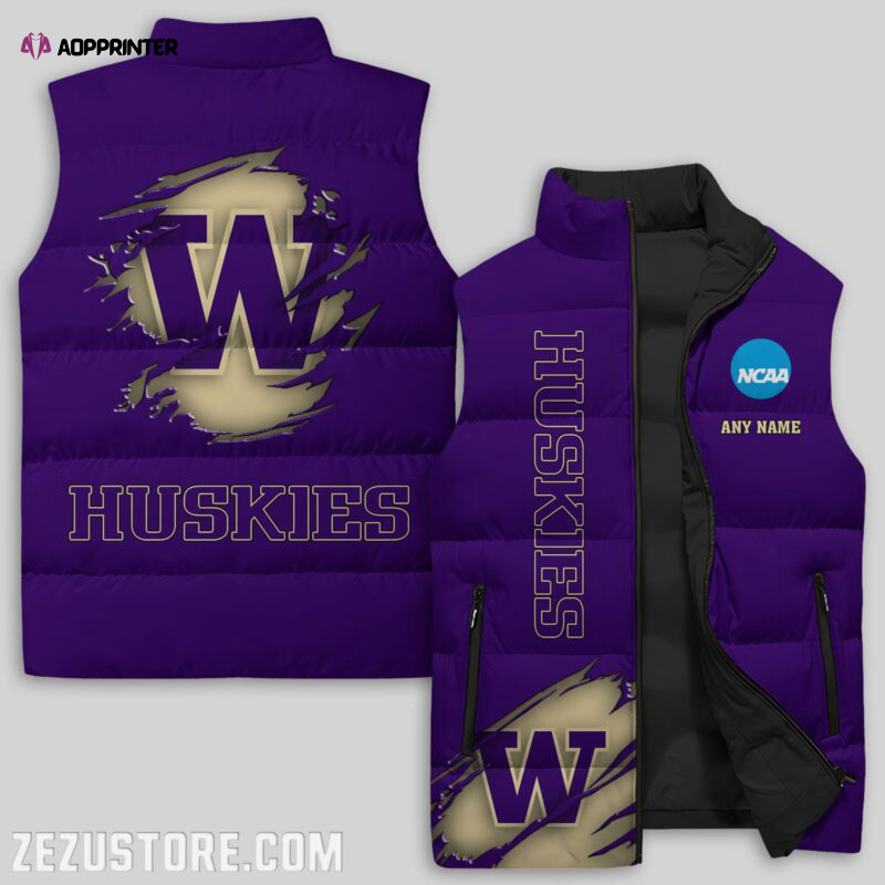 washington huskies ncaa sleeveless puffer jacket custom for fans gifts 6