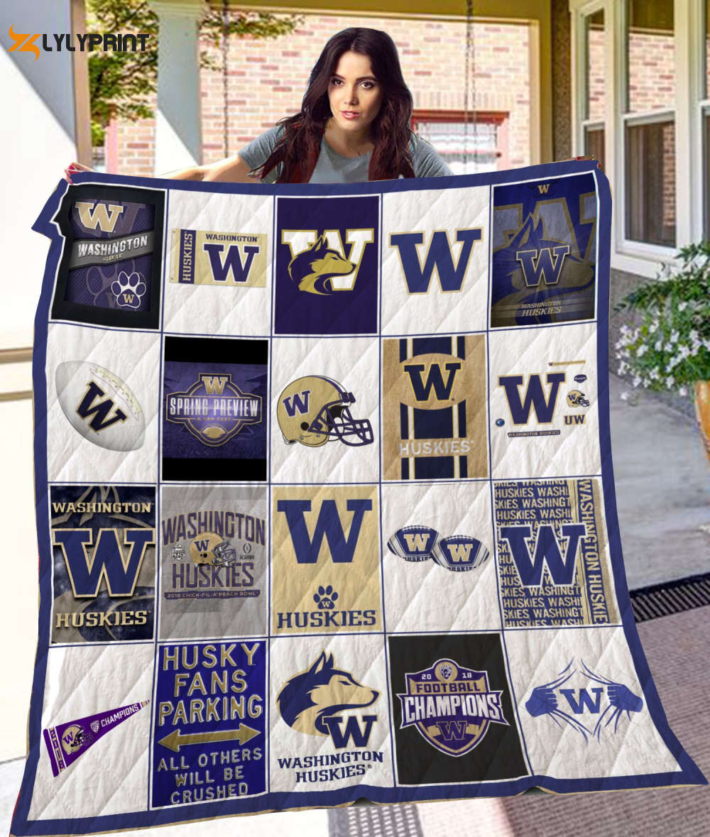 washington huskies quilt blanket 2