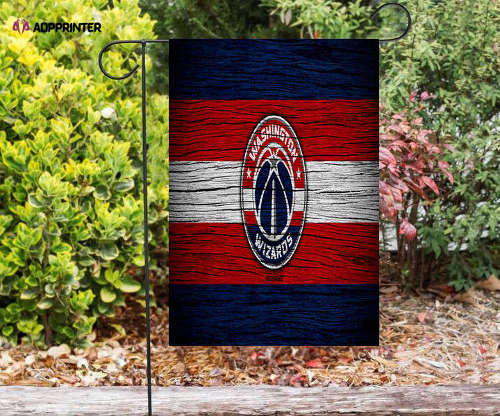 washington wizards red white wood double sided printing garden flag home decor gifts