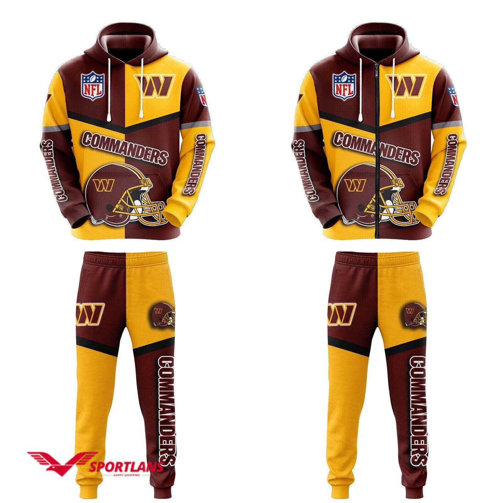 washington commanders nfl personalized combo hoodie2C zip hoodie and joggers for nfl fans tmhj22011032 qx0ecs6abk