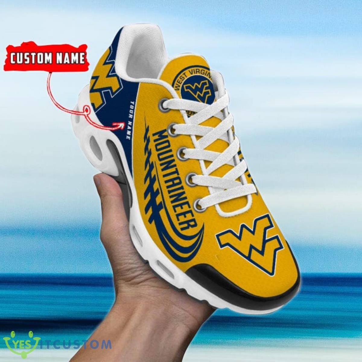 west virginia mountaineers custom name air cushion sports shoes