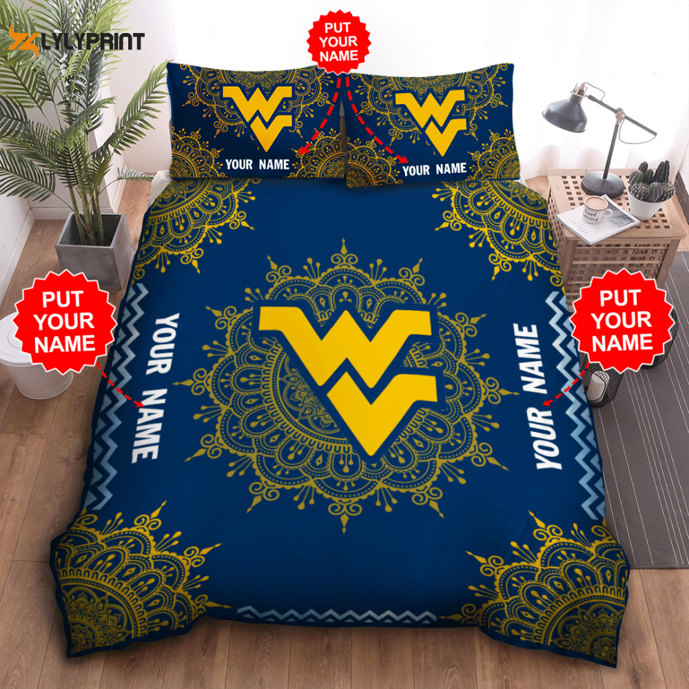 west virginia mountaineers duvet cover bedding set bd886