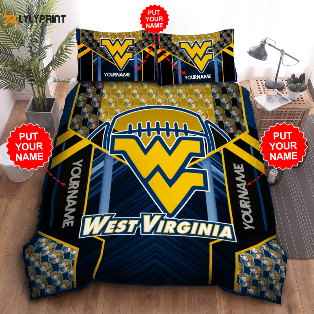 west virginia mountaineers duvet cover bedding set bd888