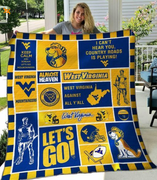 west virginia mountaineers quilt blanket for fans home decor gift