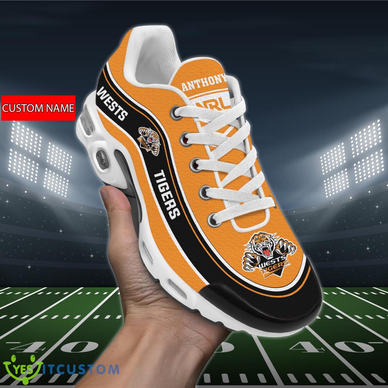 wests tigers air cushion sports shoes custom name for fans