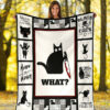 what funny murderous black cat gift for cat lovers throw blanket mdyf6