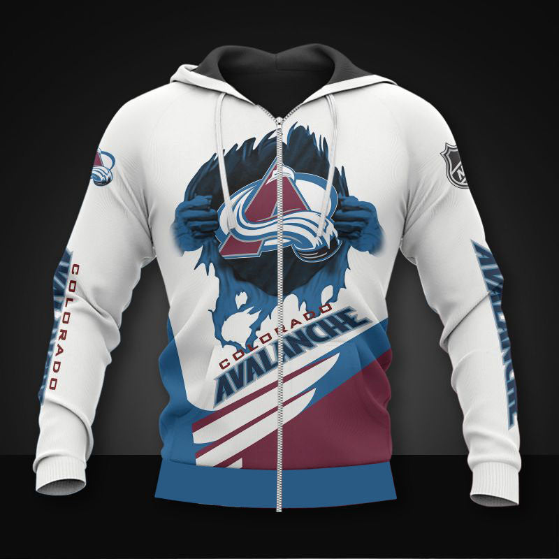 white colorado avalanche zipper hoodies pullover print 3d nhl 8113 ko97y