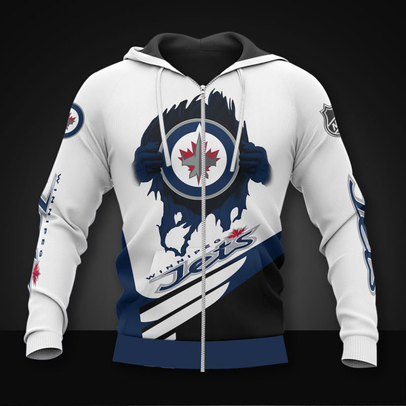 white winnipeg jets zipper hoodies pullover print 3d nhl 9955 xj2xe