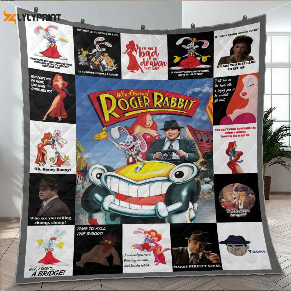 who framed roger rabbit quilt blanket for fans home decor gift