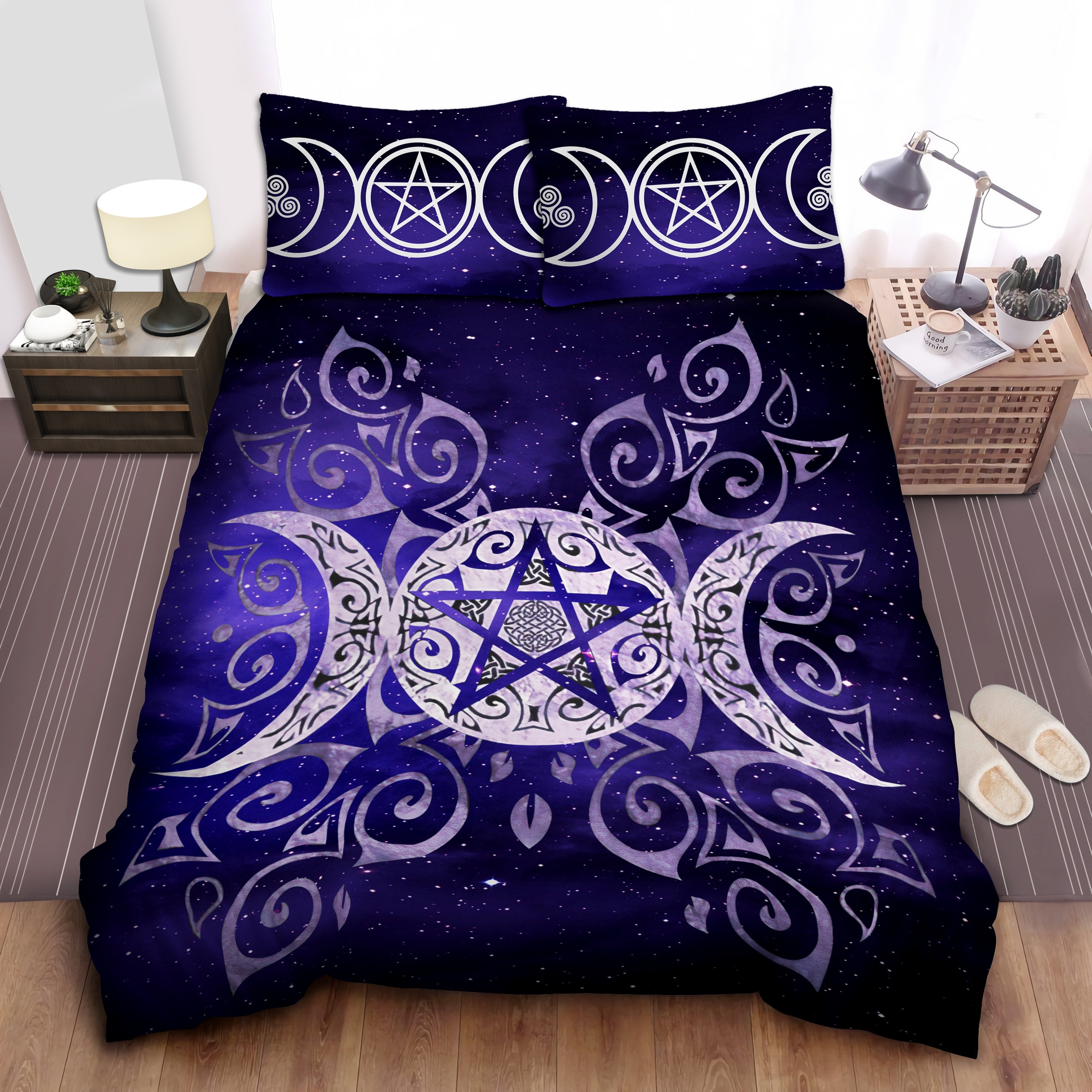 wicca moon wizard style duvet cover bedroom sets comfortable bedding sets tjozk