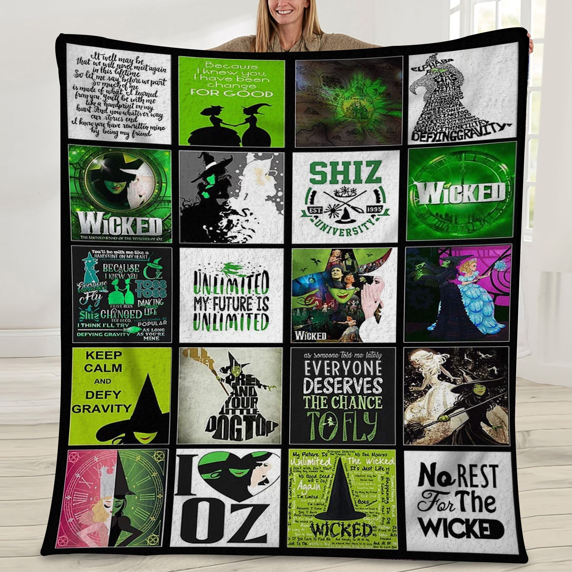 wicked the musical movie fan blanket xrxms