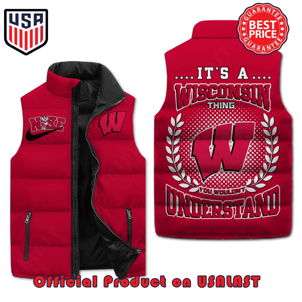 wisconsin badgers you wouldnt understand nike puffer sleeveless jacket 1 fpT1f