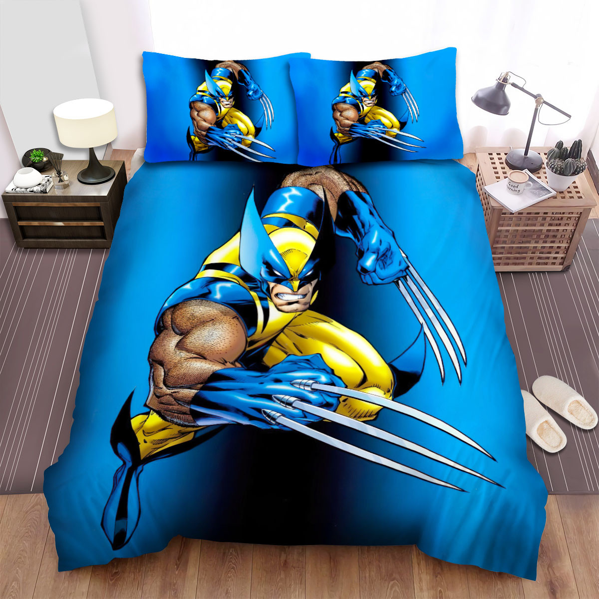 wolverine blue background duvet cover bedroom sets comfortable bedding sets pjn93