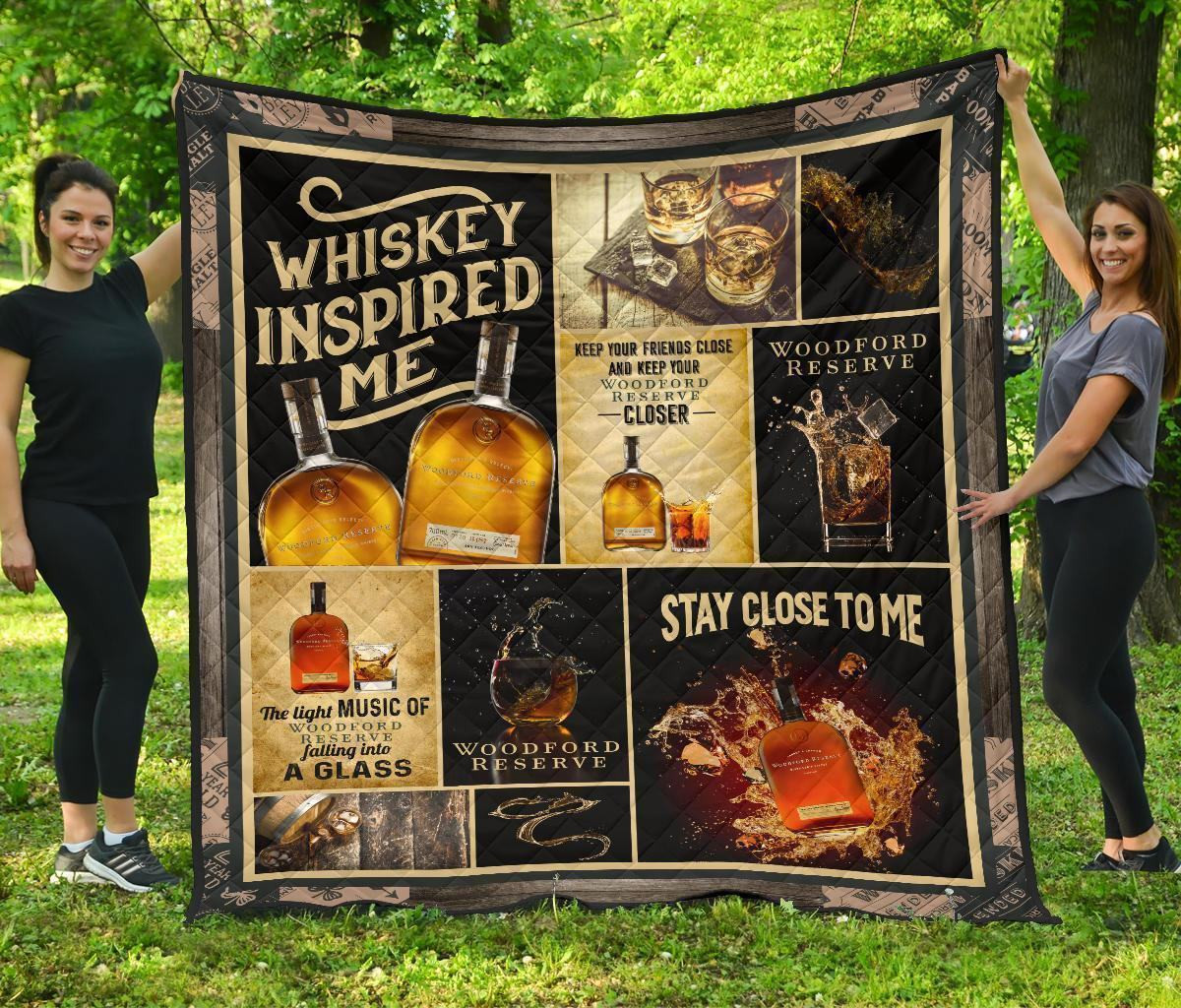 woodford reserve quilt blanket funny gift for whisky lover dssaq