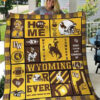 wyoming cowboys quilt blanket for fans home decor gift 2a