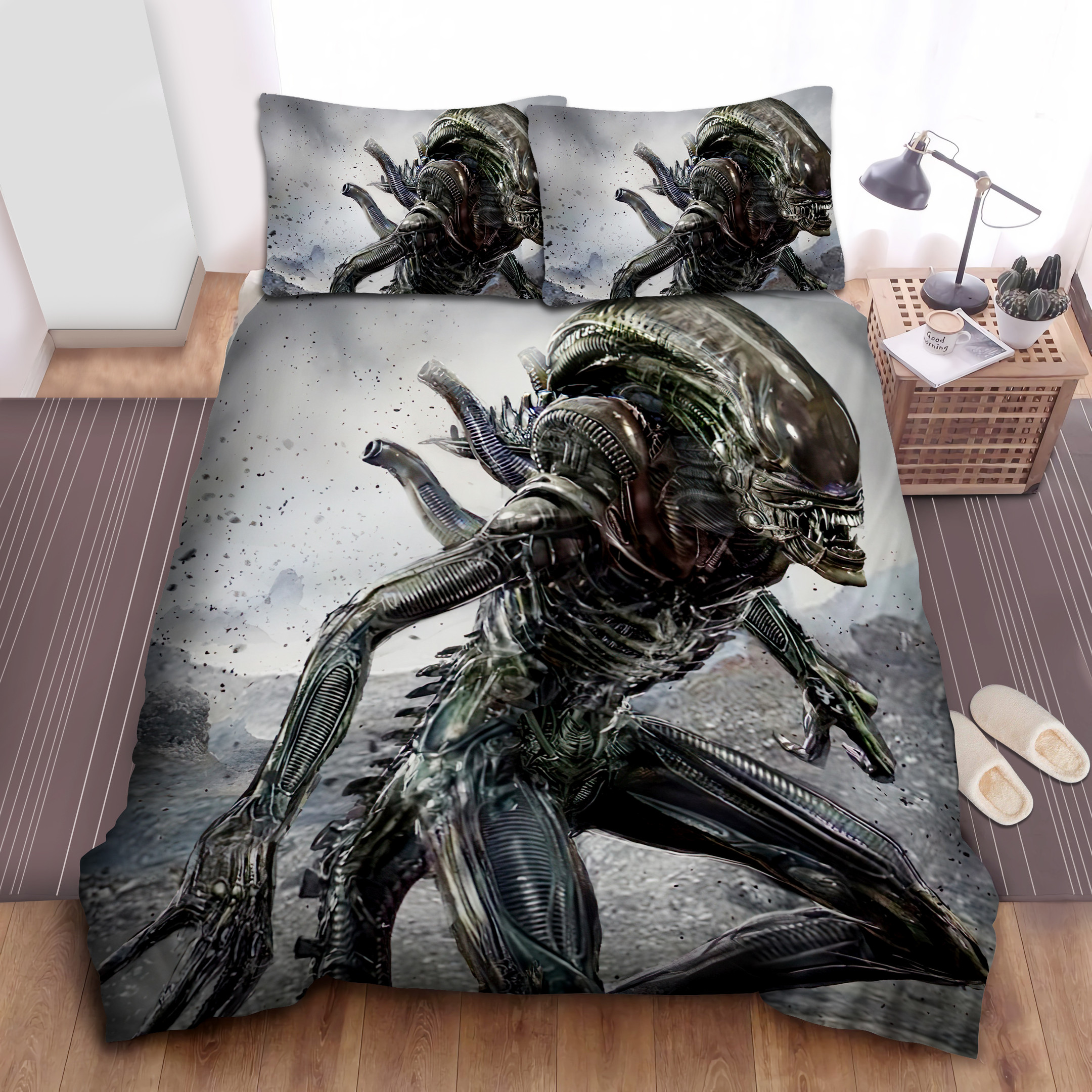 xenomorph predator vs alien comforter duvet cover bed sheets bedding sets 9z4k4