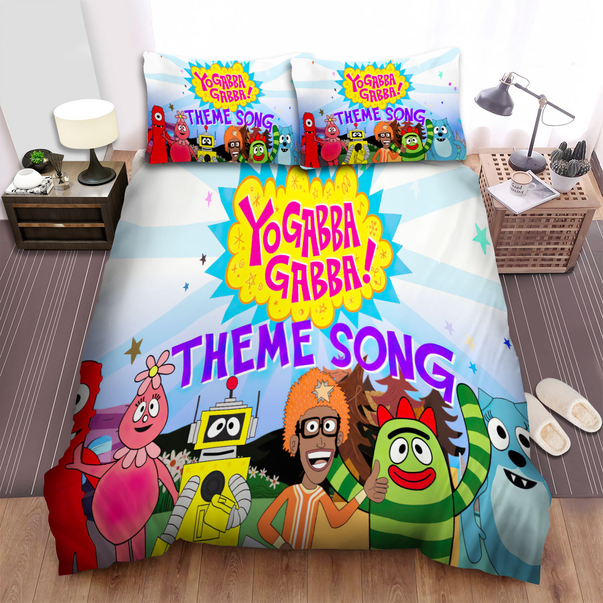 yo gabba gabba theme song bed sheets spread duvet cover bedding sets gztqw