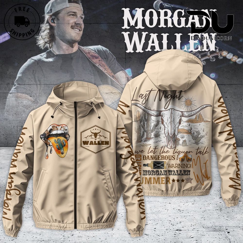 zEGMEv7U Morgan Wallen Last Night Limited Edition Windbreaker Jacket 1