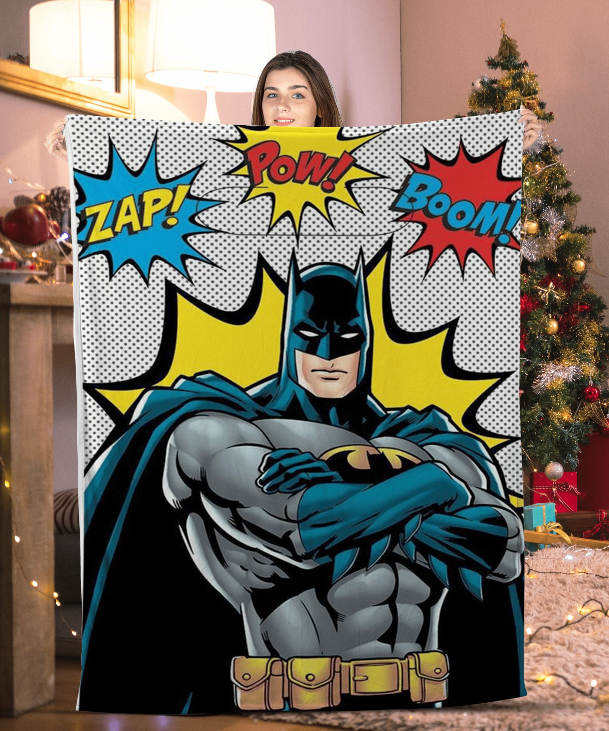 zap pow boom batman blanket v1pmi