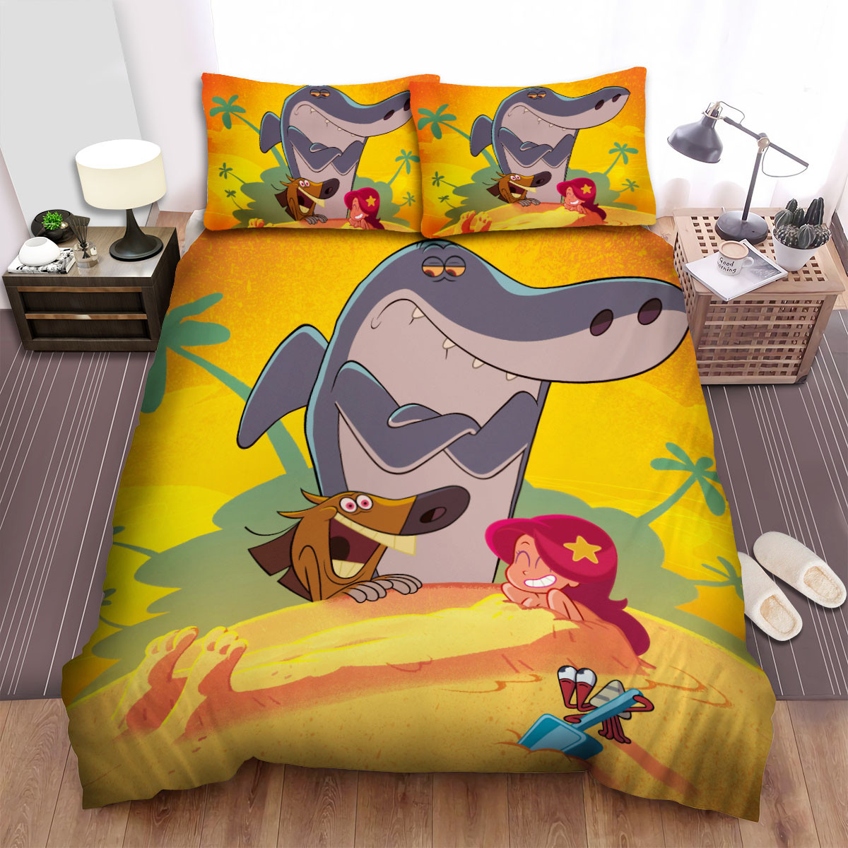 zig and sharko play together bed sheets spread duvet cover bedding sets buwfo