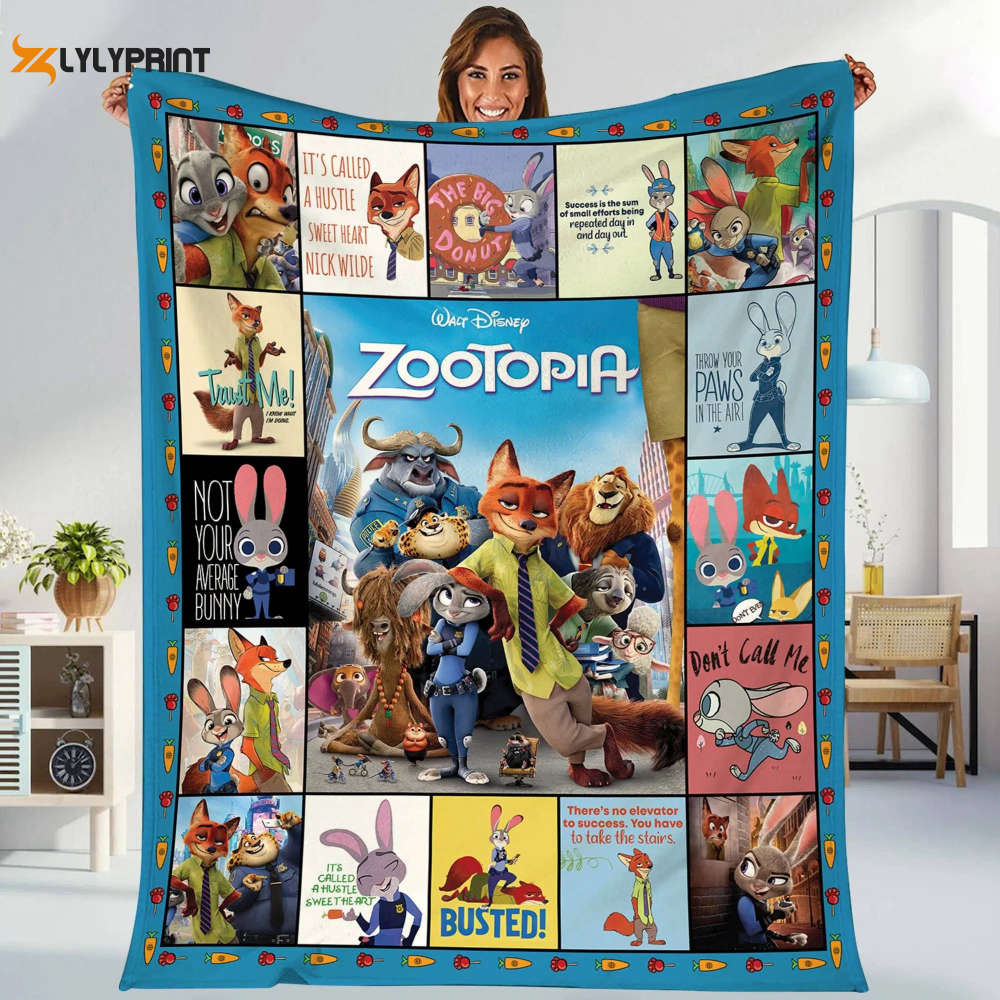 zootopia 1 quilt blanket for fans home decor gift 5