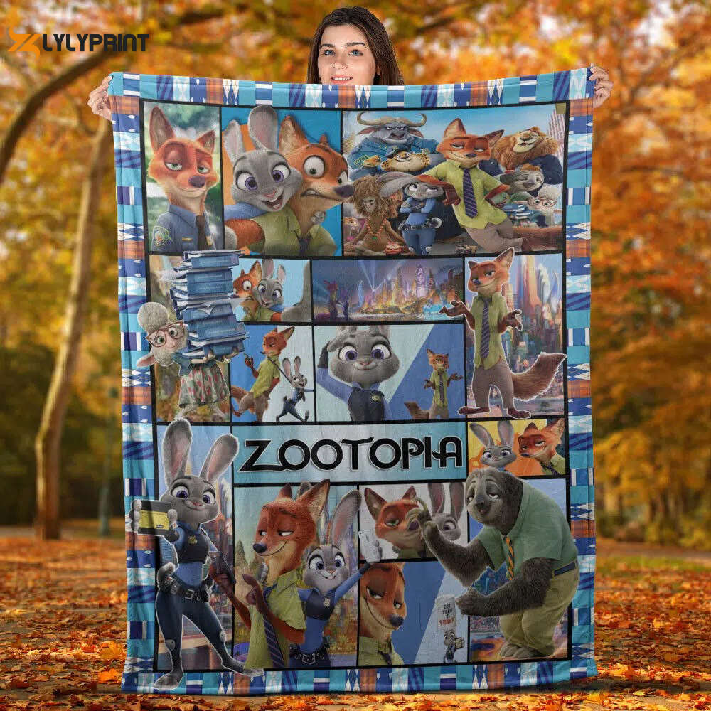 zootopia quilt blanket for fans home decor gift 5