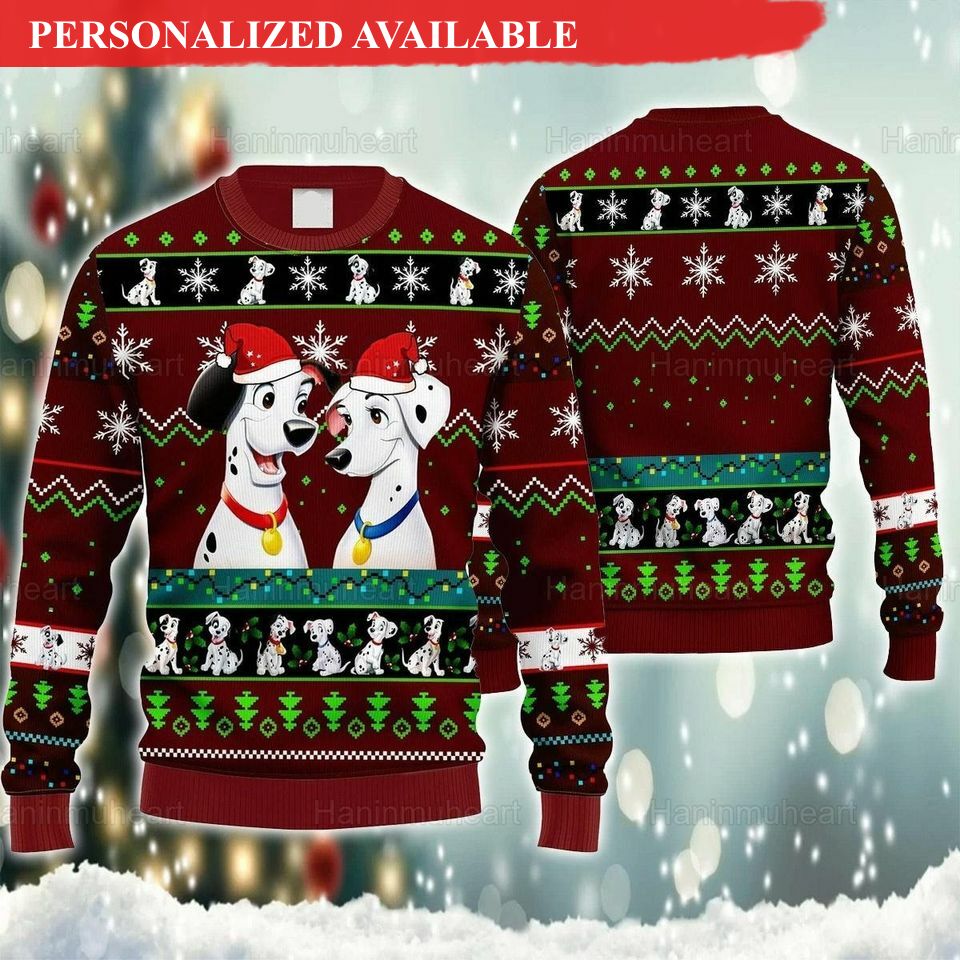 101 dalmatians disney ugly christmas sweater 3d christmas sweater 4117