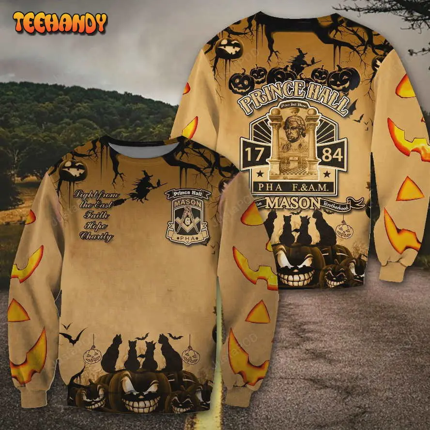 3d all over halloween freemasonry ugly christmas sweater ugly sweater candc