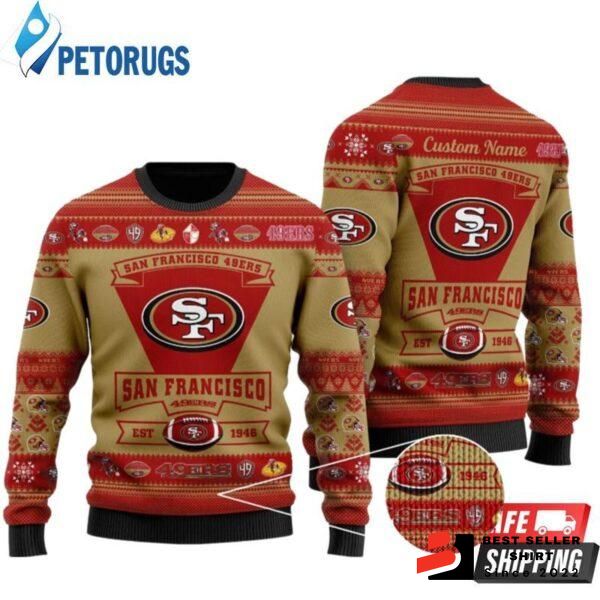 49ers Logo San Srancisco Custom Ugly Christmas Sweater Xmas Gift Men 1