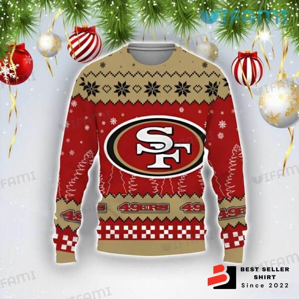 49ers Logo San Srancisco Xmas Gift Ugly Christmas Sweater Custom Holiday 1