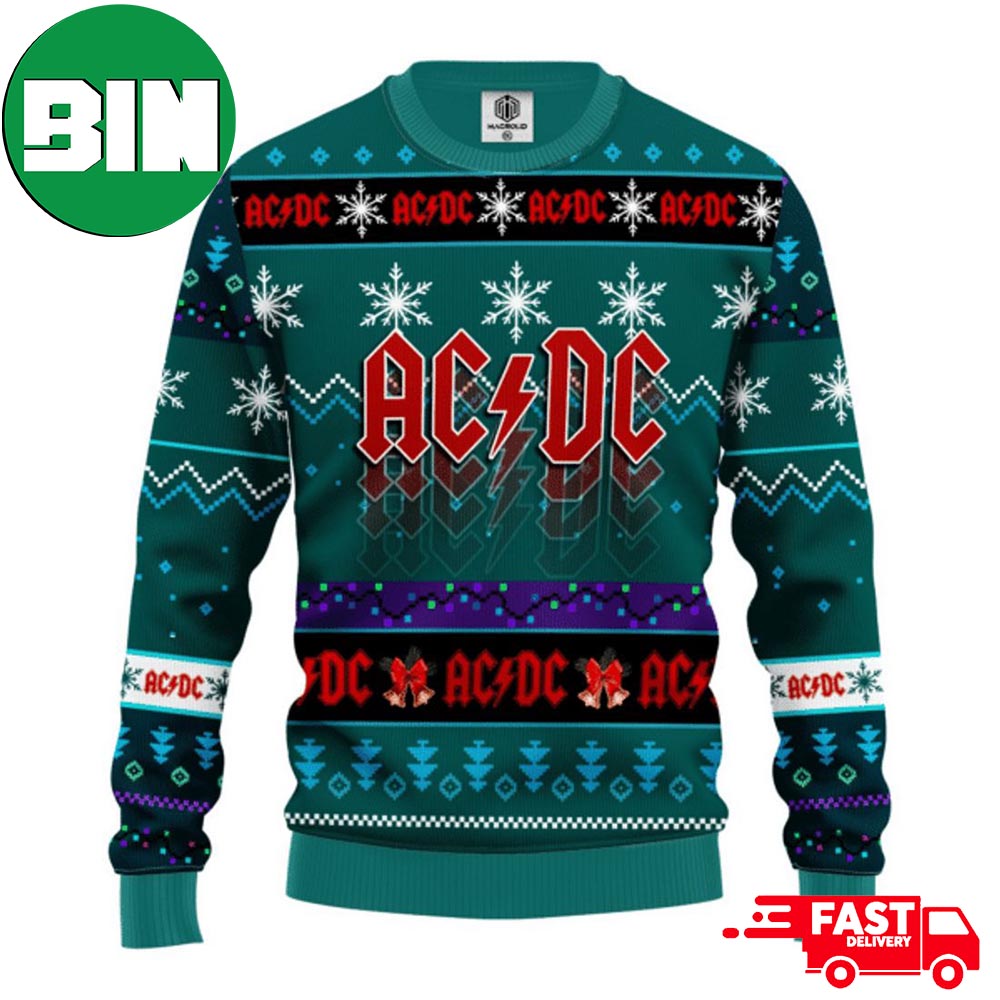 AC DC Ver 3 Snowflakes Pattern Xmas Gift For Fans Ugly Christmas Sweater 44818743 1