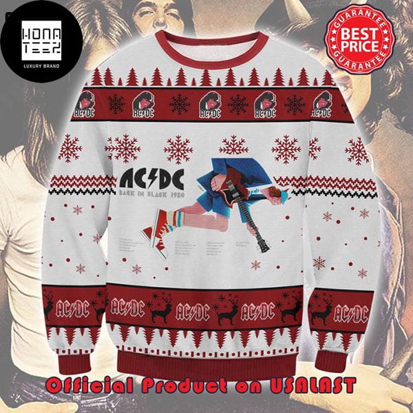 ACDC Band Back In Black Snowflake 2023 Ugly Christmas Sweater 10002466 1