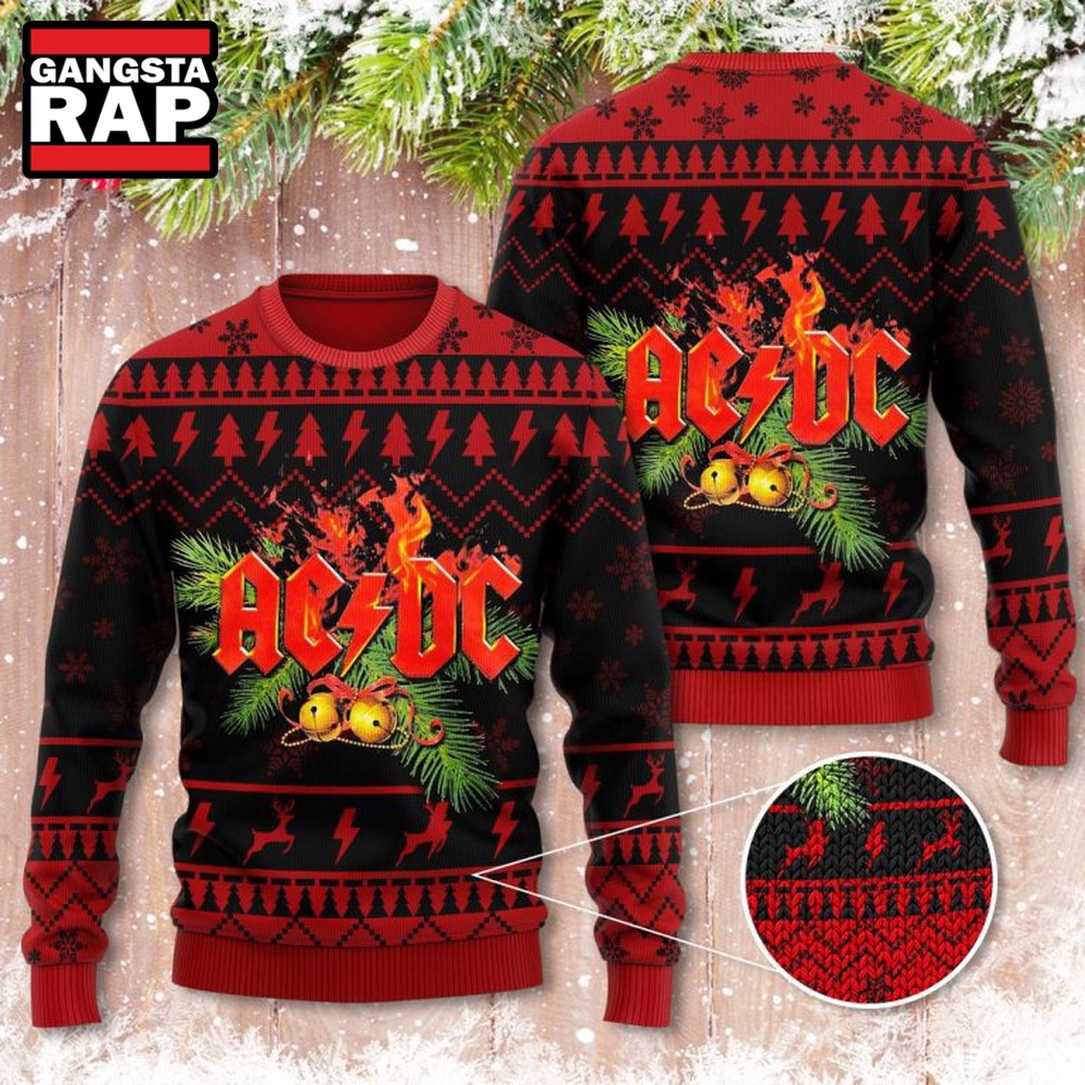 ACDC Band Funny Ugly Christmas Sweater