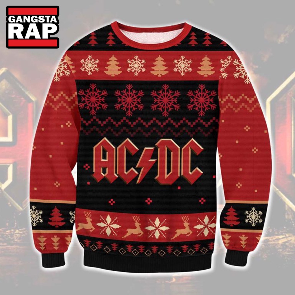 ACDC Band Logo Music Ugly Christmas Sweater