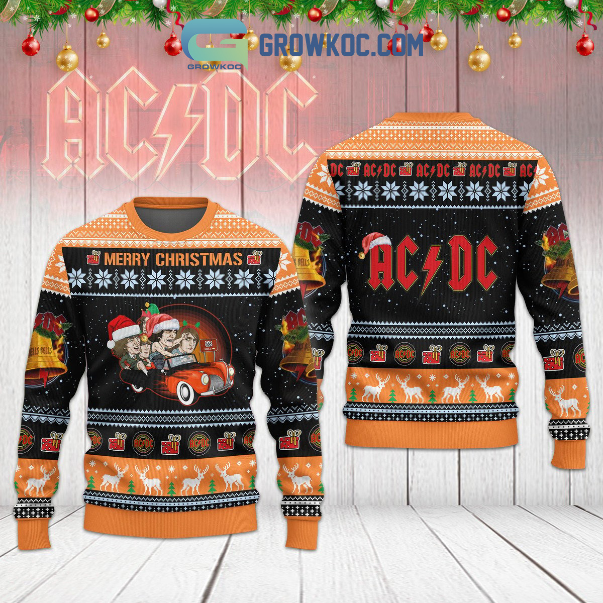 ACDC Merry Christmas Ugly Sweater2B1 wWQ11