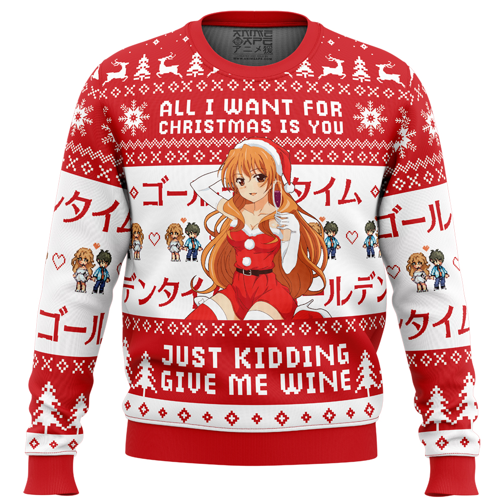 All I Want For Christmas Is You Golden Time Ugly Christmas Sweater FRONT mockup