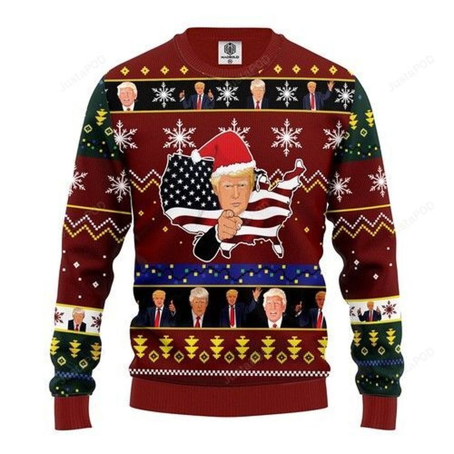 American Flag Donald Trump Ugly Sweater 1