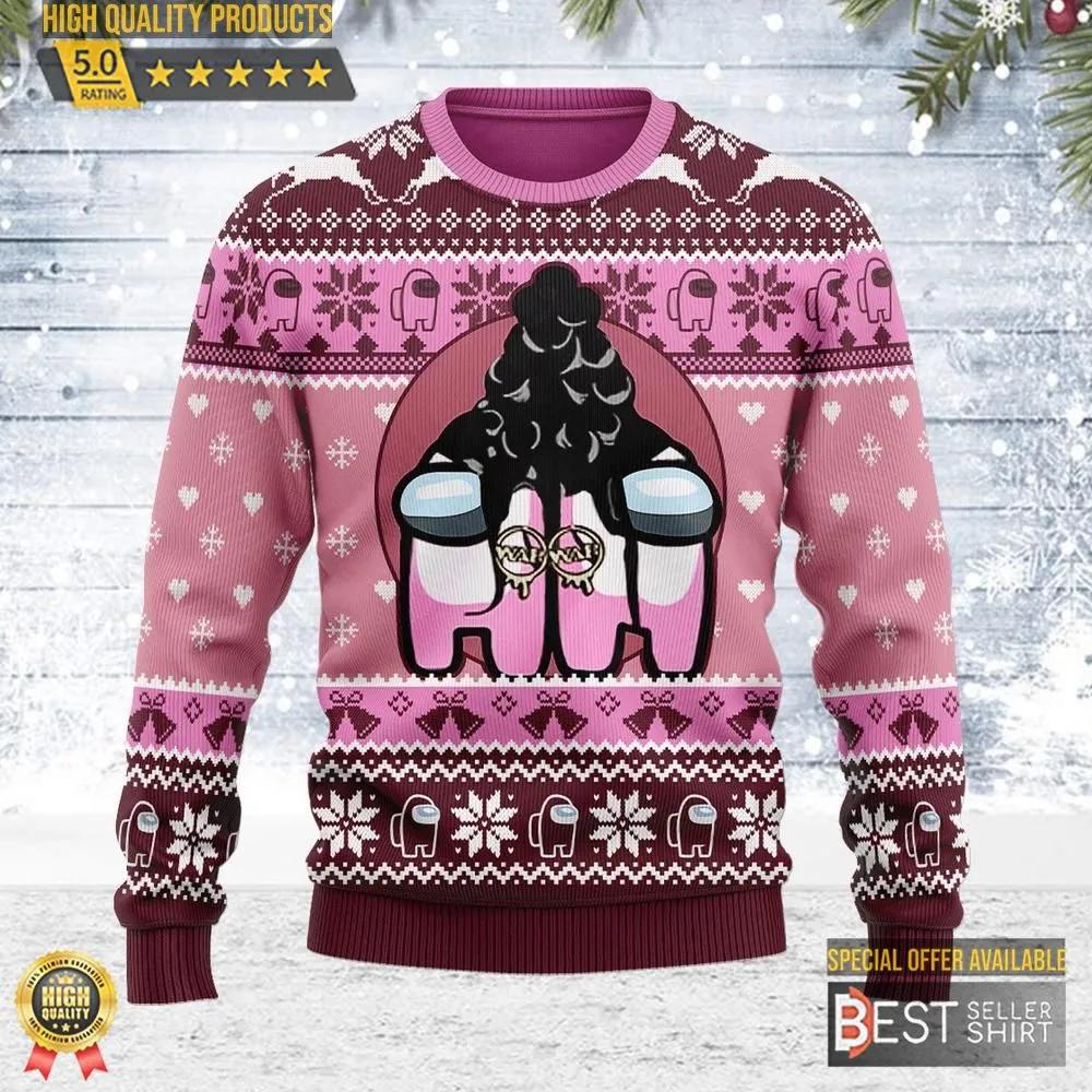 Among Us Pink Ugly Christmas Sweater Gifts 1